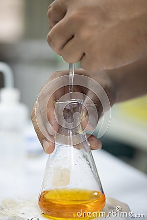 Analysis of Dissolved OxygenOD,BOD and Alkalinity. Stock Photo