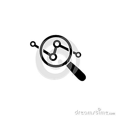 Analysis Icon in flat style. Data analysis symbol Vector Illustration