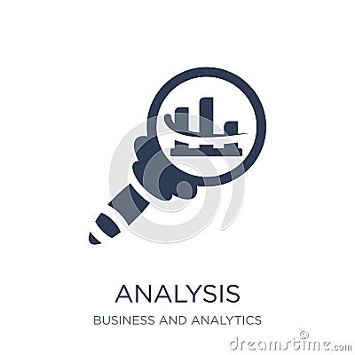 Analysis icon. Trendy flat vector Analysis icon on white background from Business and analytics collection Vector Illustration