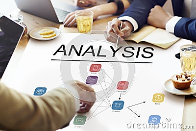 Analysis Model Flow Chart Icon Stock Photo