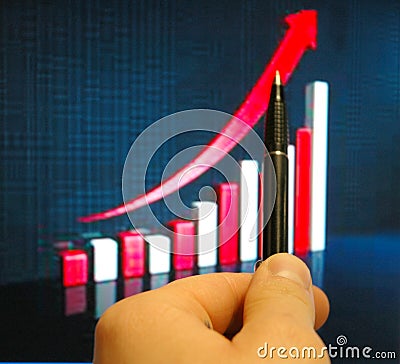 Analysis of statistics Stock Photo