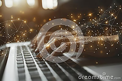 Analyst crafting digital transformation strategies and kpi reports for data management systems Stock Photo