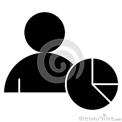 Analyst Glyph Style vector icon which can easily modify or edit Vector Illustration