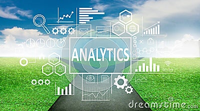 Analytics in Business Concept Stock Photo