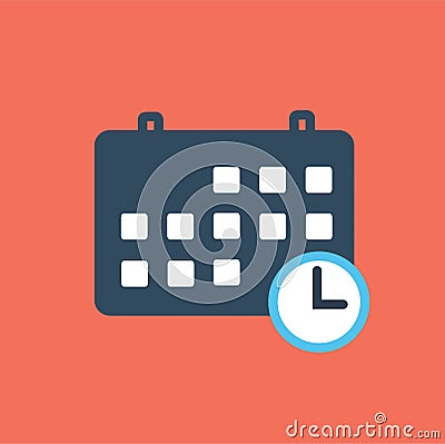 Analytics calendar icon Vector Illustration