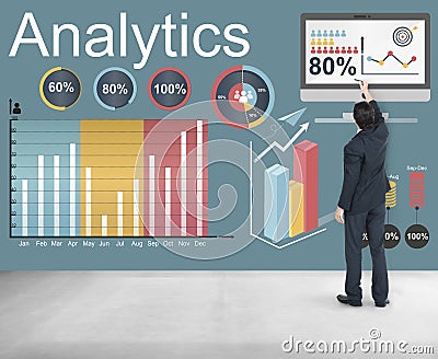 Analytics Data Statistics Analyze Technology Concept Stock Photo