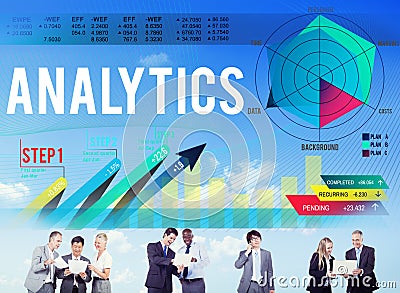 Analytics Evaluation Consideration Analysis Planning Strategy Co Stock Photo