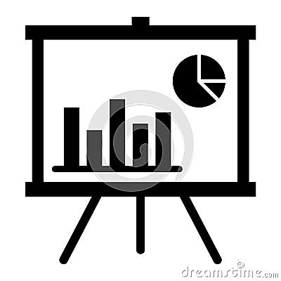 Analytics Glyph Style vector icon which can easily modify or edit Vector Illustration