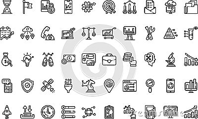 Analytics icons High-Quality Vector Icons Collection with Editable Stroke. Ideal for Professional and Creative Projects Vector Illustration