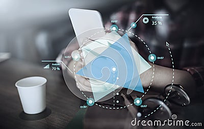 Analytics Report Status Information Analysis Chart Graph Concept Stock Photo