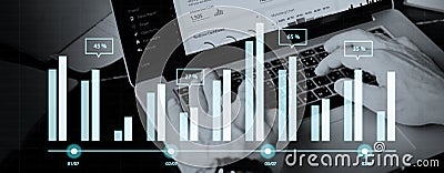 Analytics Report Status Information Analysis Chart Graph Concept Stock Photo