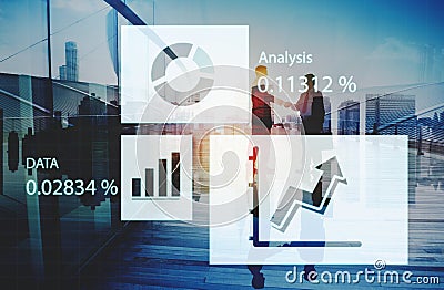 Analytics Report Status Information Analysis Chart Graph Concept Stock Photo