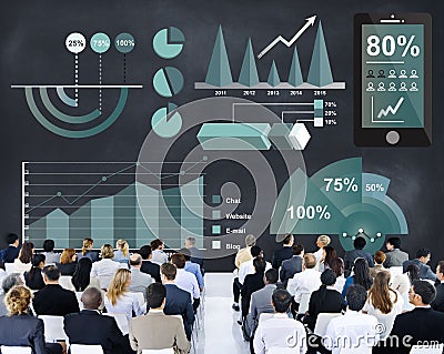 Analytics Statistics Business Progress Analysis Concept Stock Photo