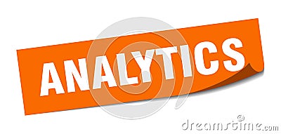 analytics sticker. analytics square sign. analytics Vector Illustration