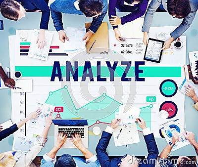 Analyze Analysis Strategy Business Marketing Concept Stock Photo