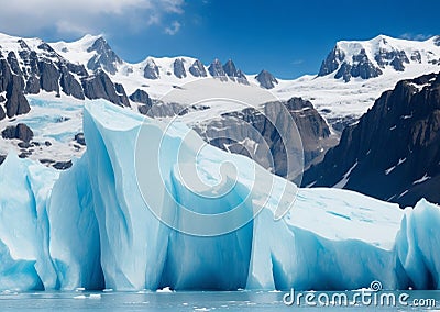 Analyze the impact of climate change on glaciers, emphasizing their role in regulating global sea levels.* Stock Photo