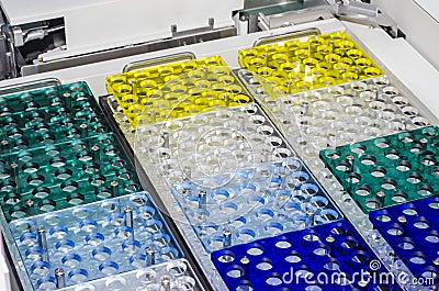 Analyzer components - laboratory Stock Photo