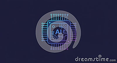 Analyzing Ai Microchip Gradient Design Representing Artificial Intelligence Technology Concept Stock Photo