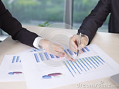 Analyzing business performance Stock Photo