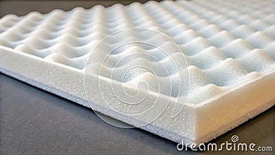 Analyzing cross section of high density foam material laboratory image showcase indoor closeup material science insights Stock Photo