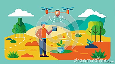 By analyzing data collected by drones farmers can precisely map out different zones within a field to target variable Vector Illustration