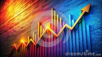 Analyzing Explosive Growth A WormsEye View of Data Ascent with Steep Upward Trend Visualization Stock Photo