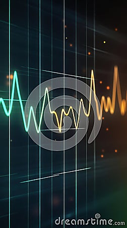 Analyzing fluctuating data, a visual guide to interpreting trends Stock Photo