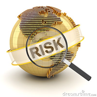 Analyzing global financial risk, 3d render Stock Photo