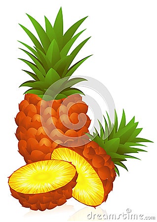 Ananas Cartoon Illustration