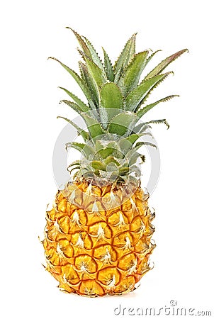 Ananas isolated on white background. Pineapple tropical fruit Stock Photo