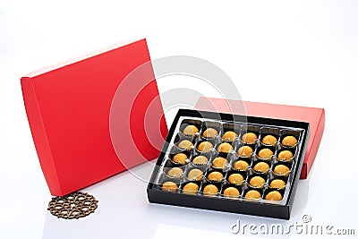 Ananas Tart or Nastar Pineapple Cookies Imlek and Lebaran Hampers Stock Photo