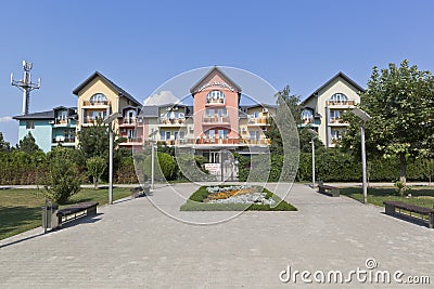 Hotel `Anapa Lazurnaya` in the resort village of Dzhemete, Anapa Editorial Stock Photo