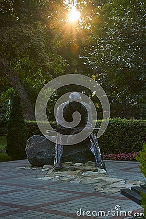 Anapa, Russia -July 27, 2019 - Memorial dedicated to the wars of the Afghans, in the Memory Park and Alley of Glory Editorial Stock Photo