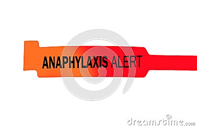 Anaphylaxis Alert Stock Photo