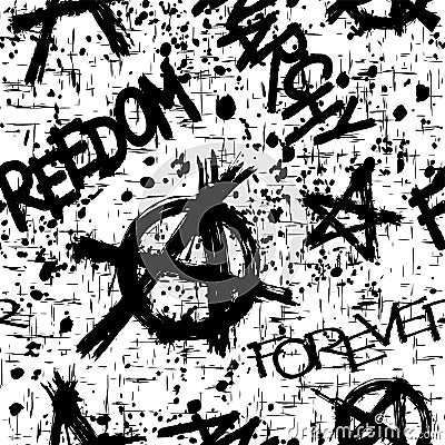 Anarchy_background_black_2 Vector Illustration