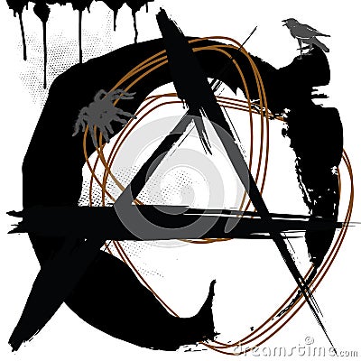 Anarchy, grunge Vector Illustration