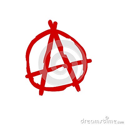 Anarchy. Letter A in the circle Vector Illustration