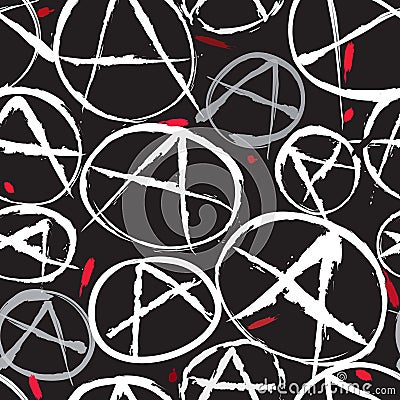Anarchy repeating wallpaper. Stock Photo
