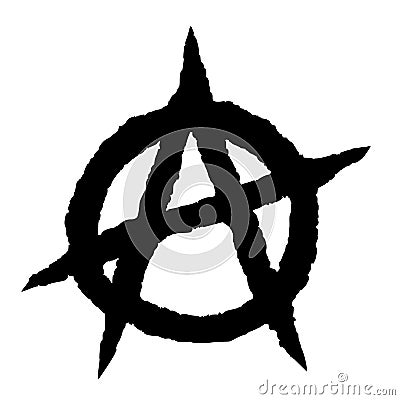 Anarchy symbol black Stock Photo