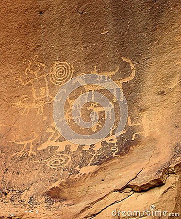 Anasazi Petroglyphs Stock Photo