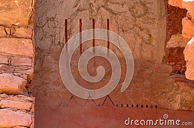 Anasazi symbols on a wall Editorial Stock Photo