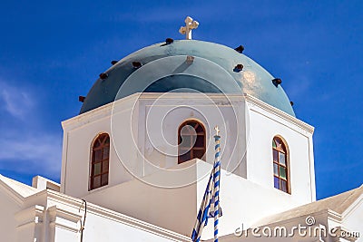 Anastasi church in Imerovigli village, Santorini Stock Photo