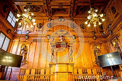 Anatomical Theatre in Bologna Editorial Stock Photo