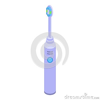 Anatomy electric toothbrush icon, isometric style Vector Illustration