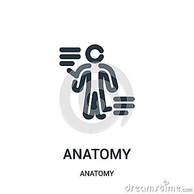 anatomy icon vector from anatomy collection. Thin line anatomy outline icon vector illustration. Linear symbol for use on web and Vector Illustration
