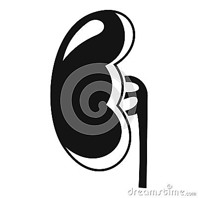 Anatomy kidney icon, simple style Vector Illustration