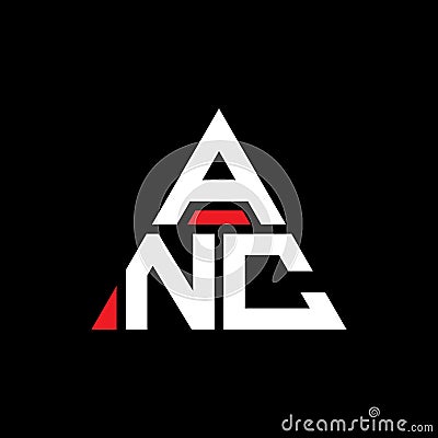 ANC triangle letter logo design with triangle shape. ANC triangle logo design monogram. ANC triangle vector logo template with red Vector Illustration