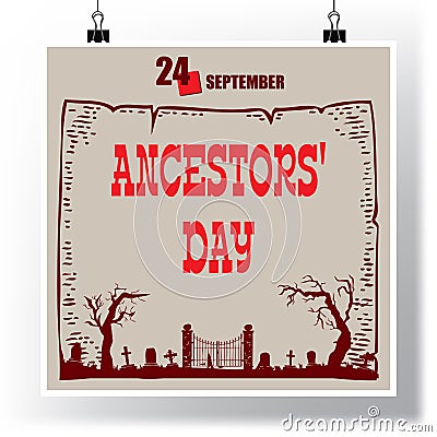 Ancestors Day Vector Illustration