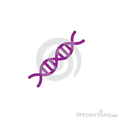 Ancestry or Genealogy Icon and DNA helix Vector Illustration