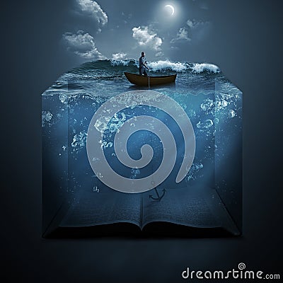 Anchor and Bible Stock Photo